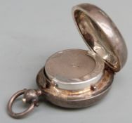 Edward VII hallmarked silver sovereign holder of circular form, Birmingham 1903 weight 14g