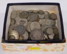 Approximately 1060g of mixed silver coinage, George III onwards
