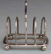 Goldsmiths & Silversmiths Company George V hallmarked five bar toast rack, Sheffield 1917, length
