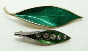 David Andersen silver brooch and a silver brooch