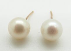 A pair of pearl studs