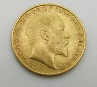 1907 gold half sovereign