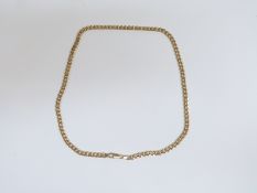 A 9ct gold curb link necklace, 13.6g