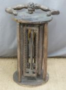 An African figural CD rack, H93cm
