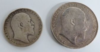 1902 crown and 1904 half crown