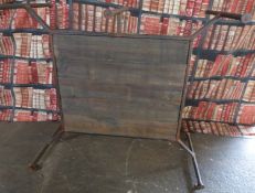 Industrial/haberdashery/shopfitting steel and oak hanging rail, W75 x D80 x H135cm