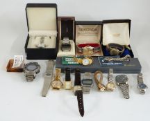 Seventeen various ladies and gentleman's wristwatches including Winegartens, Casio alarm