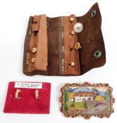 A pair of 9ct gold earrings (1.3g), three 18ct gold studs (2.8g), a 9ct gold stud (0.5g) and a