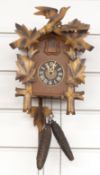 German 20thC two train cuckoo clock