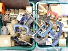 Two boxes containing a large quantity of boxed screws including slot headed wood screws,