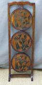 Art Nouveau folding wooden cake stand, H87 x W28cm