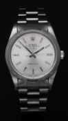 Rolex Oyster Perpetual Air King Precision gentleman's wristwatch ref. 14000M with luminous steel