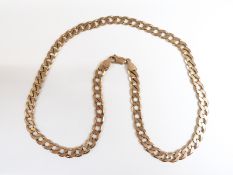 A 9ct gold curb link necklace, 30cm drop, 59.5g