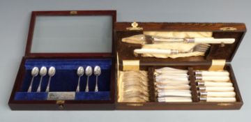 Set of six hallmarked silver Elizabeth II coronation spoons, each with a different assay office,