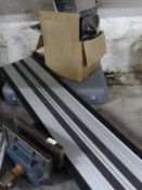 Quantity of tools including Kreg pocket hole system, bench vice, Hedgehog easy air wedges, DeWalt