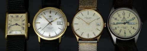 Four gentleman's wristwatches comprising Raymond Weil, Favre-Leuba, Roamer Vanguard 304 and a