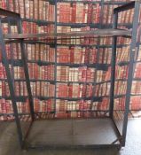 Industrial/haberdashery/shopfitting steel and weldmesh hanging rail, W134 x D61 x H165cm