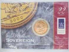2000 gold full sovereign in Royal Mint presentation pack