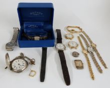 Twelve various ladies and gentleman's wrist and pocket watches including Mountaineer Professional