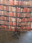 Industrial/haberdashery/shopfitting cast iron and steel adjustable hanging rail, H156cm