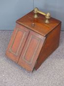 19thC mahogany coal box