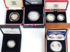 Royal Mint silver proof five pound coin to commemorate the christening of Prince George 2013,