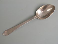 Likely English provincial late 17th/early 18thC silver trefid spoon, marked with makers mark,