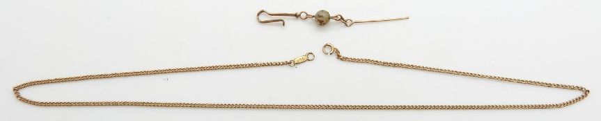 A 9ct gold necklace, 2.5g