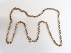 A 9ct gold belcher chain, 26g, 30cm drop