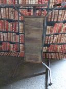 Industrial/haberdashery/shopfitting steel, weldmesh and oak hanging rail with detachable bolt on