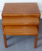 Gordon Russell of Broadway nest of three tables, W68 x D46 x H47cm