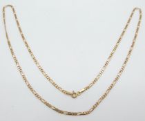 A 9ct gold necklace, 6.3g, 29cm drop