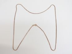 A 9ct gold necklace/chain made up of figure of eight links, 6.7g