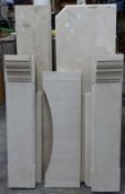 Stone fire surround, width 124cm