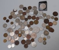 A collection of world coinage with small silver content, to include Cyprus Republic, decimal and