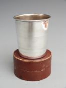 Russian white metal folding cup with Russian silver marks for 1885, maker Aleksandr Ffrans Fan-der-