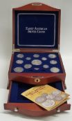 PCS collectors cabinet Early American Silver Coins, 13 coins in all including 1879 Morgan dollar -