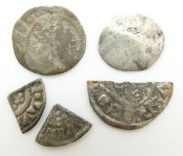 Edward II (1307-1327), two long cross hammered silver pennies, poor and clipped together with a John
