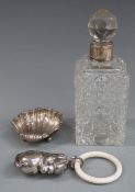 Victorian hallmarked silver shell shaped salt, Birmingham 1897, length 6cm weight 10g, hallmarked