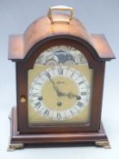 Hermle Westminster chime mounted clock with monophase dial, 25cm tall