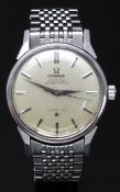 Omega Constellation automatic gentleman's wristwatch ref. 167.005 with two-tone hands and baton