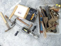 Vintage tools, chisels and a re pointing gun