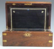 19thC rosewood writing slope - W40, D24, H16cm