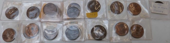 A quantity of Victorian copper and bronze including at least 12 E F veiled head pennies, some with