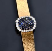 Patek Philippe 18ct gold ladies bracelet wristwatch ref. 4105/1 the dial cover set with 37 round cut