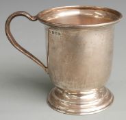 Edward VIII hallmarked silver mug or tankard, Birmingham 1936 maker George Boot, height 9.5cm 169g