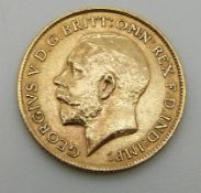 1911 gold half sovereign