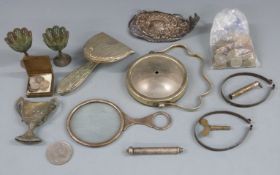 George V hallmarked silver mounted magnifier, Birmingham 1926 maker Deakin & Francis Ltd, length