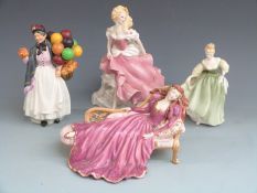 Royal Doulton figures Biddy Pennyfarthing and Fair Lady, Franklin Mint Cinderella and Sleeping