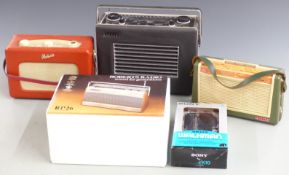 Vintage radios including Hacker VHF Hearal, Roberts, Stella etc, together with a Sony Walkman EX10